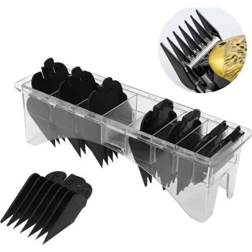 8pcs Professional Hair Clipper Comb Guide Set Hair Trimmer Spare Parts Hairstyling Limit Combs Trimmer ABS Comb Haircut Tool Set