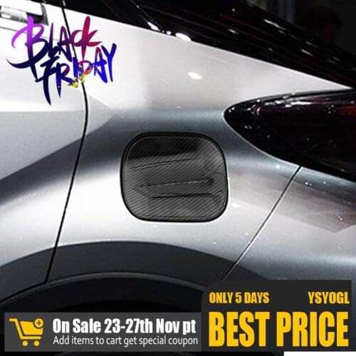 New Carbon Fiber Exterior Car Oil Fuel Tank Gas Cap Cover Trim Sticker for Toyota C-hr Chr Car Accessories