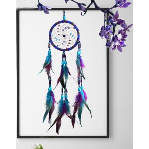 National Style Colorful Handmade Weaving Dreamcatcher Charm Creative Novel Bedside Decoration Pendant Dream Catcher Kids Gifts