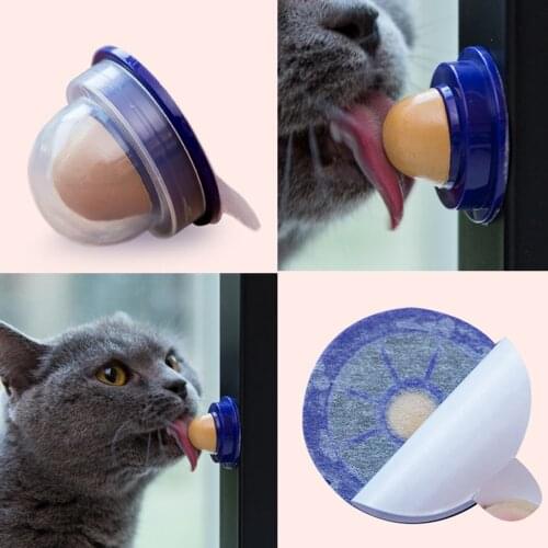 Healthy Cat Snacks Catnip Sugar Candy Licking Nutrition Gel Energy Ball Toy for Cats Kittens Increase Drinking Water Help Tool