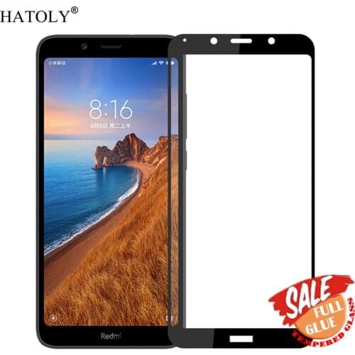 Full Glue Glass For Xiaomi Redmi 7A Tempered Glass Screen Protector For Redmi 7A Full Coverage Phone Glass For Xiaomi Redmi 7A