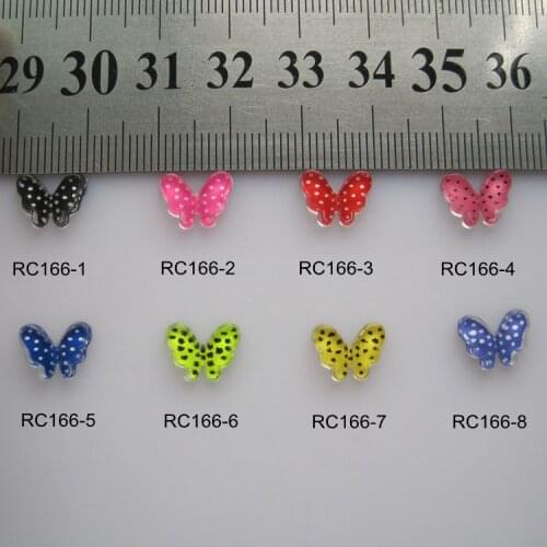 RC166 30pcs/bag Crystal Butterfly Resin Cartoon Deco Nail Art Decoration Nail DIY Deco