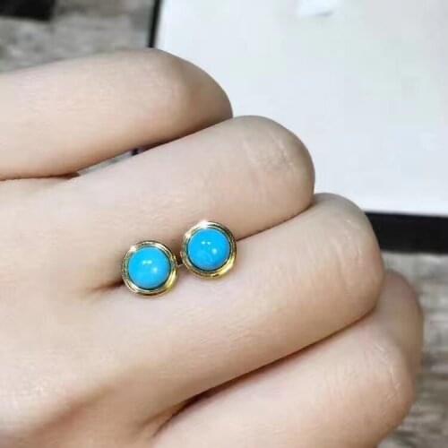 Best Gift Natural and Real Turquoise Earring Natural And Real 925 sterling silver Turquoise Earring