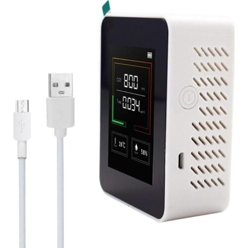 Carbon Dioxide CO2 Monitor TVOC Temperature Humidity CO2 Concentration Meter 23GB