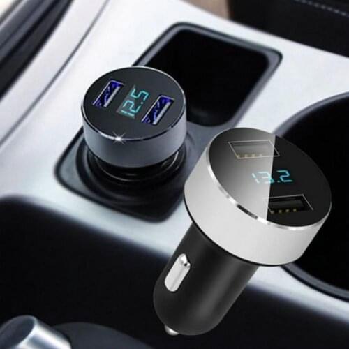 Universal 5V/3.1A Dual USB Car Charger With LED Display Port Cigarette Lighter Adapter Car-Charger for iPhone Samsung