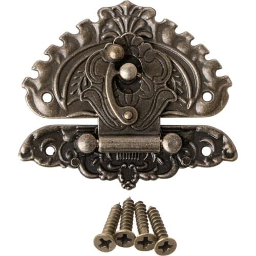 Vintage Retro Style Decorative Hasp Toggle Suitcase Box Lock Hook Latch Buckles 85DA