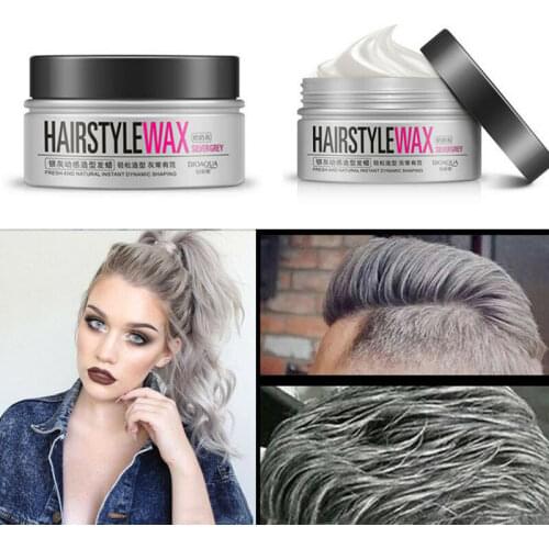 Women Men Unisex Hair Wax Temporary Gray Hair Wax Easy Grey Hair Wax Mud 100g