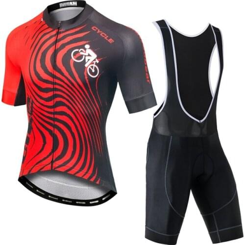 YOCENE Wholesale High Quality Cycling Jersey Custom Fashion Summer 100%Polyester Bicycle Set Men Short Sleeve Bib Bike Wear