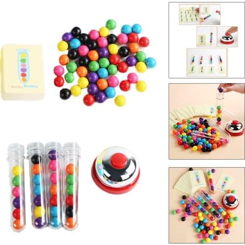 Clip Beads Game Test Tube Set Color Matching Game Early Education Childhood Toy Montessori Brain Game