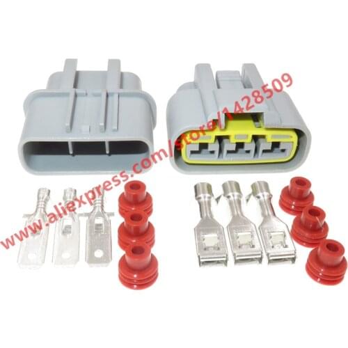 10 Sets 3 Pin Waterproof Female Male Connector Automotive Electrical Sealed Plug Auto Fan Cable Socket