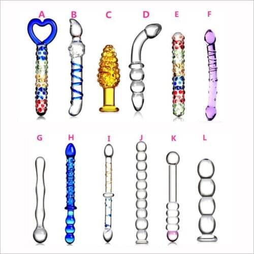 1PCS Glass Anal Dildo Butt Plug Anal Beads Erotic Sex Toy for Women Adult Products for Couples Crystal Anal Stimulator Wand Dong