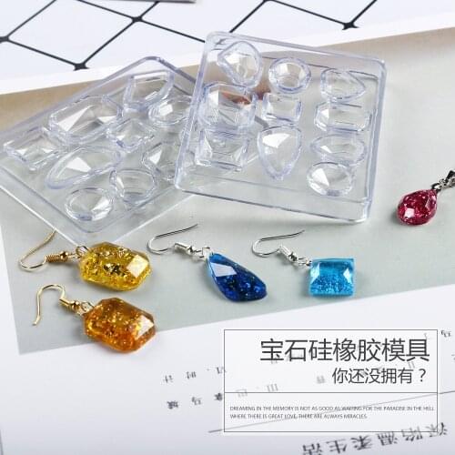 10 style UV Epoxy Resin Pendant Mould DIY Making Handmade Earrings Necklace Pendant Mould Supplies For Jewelry Finding