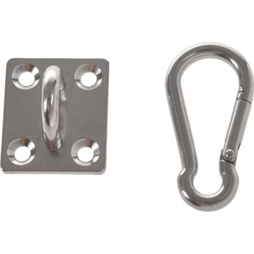 2 Sets Of Suspended Ceiling Wall Mount U-Shaped Hooks Stainless Steel Heavy Duty Multi-Function Hammock Hammock Hook Metal Base