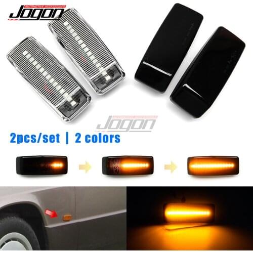 2Pcs Car Dynamic LED Side Marker Fender Light Turn Repeater Lamps For Mercedes For Benz C E S SL CLASS W201 W202 W124 W140 R129