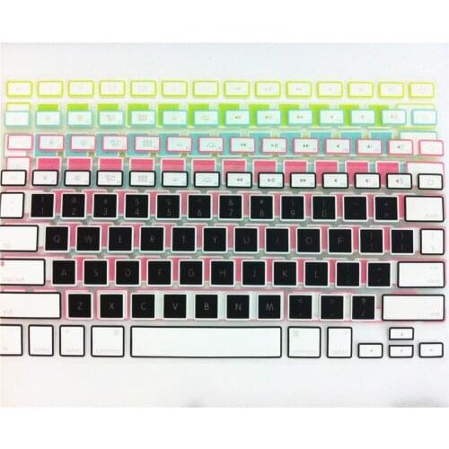 US Hollow Candy Silicone Keyboard Protector Cover Skin Protective Film for Macbook air pro retina 13 15 17 Stylish 2pcs