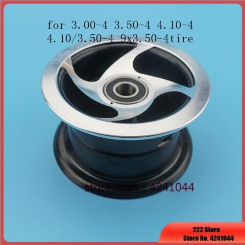 3.00-4 3.50-4 4.10-4 4.10/3.50-4 9x3.50-4 tyre tire use 4 inch alloy wheel rim 6202 bearing hub for Gas scooter bike motorcycle