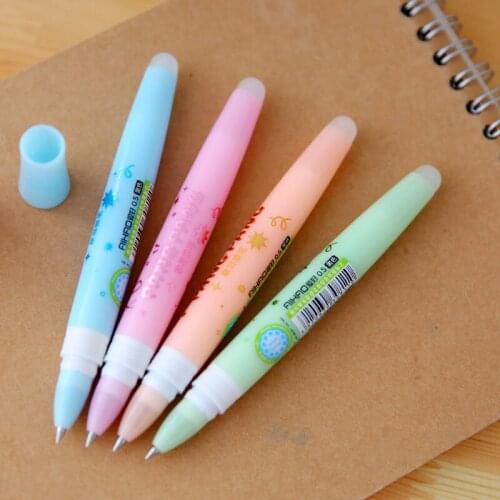 3pcs BZNVN Erasable Gel pen pupil cute Pangpang easy to wipe clean skin 0.5 black magic pen 82820