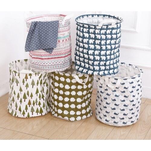 33x40cm Large Foldable Laundry Basket Toy Storage Basket ChildrenS Dog Toy Clothes Storage Bag Straw Basket Storage Bags