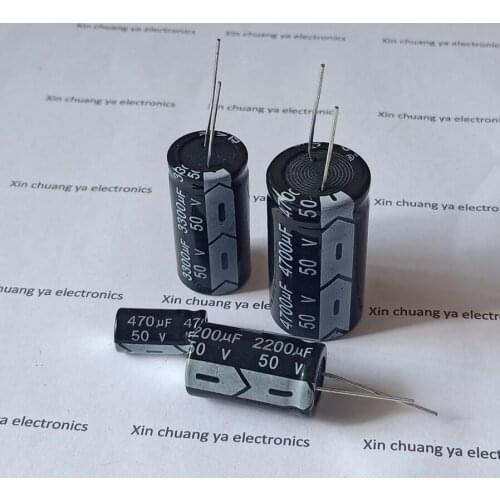 50V 1uF 2.2uF 4.7uF 10uF 22uF 47uF 100uF 220uF 470uF 1000uf 2200UF 3300UF 4700UF 20% DIP aluminum electrolytic capacitor