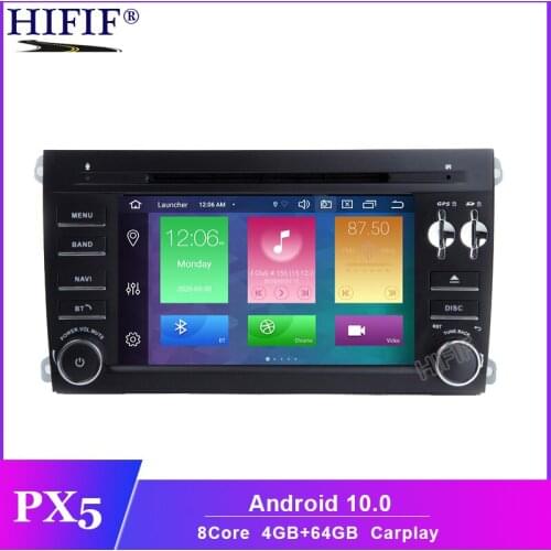 PX5 7" 1024X600 IPS Octa Core 4GB RAM Android 10 Car DVD Player Radio GPS for Porsche Cayenne 2003-2010 Head Unit Autoradio WIFI