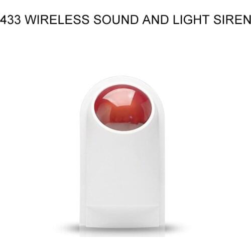 Wireless Siren Horn 120dB Sound And Light Siren Wireless Sound And Light Anti-Theft Alarm Applicable In Each Scene