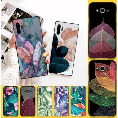 Colorful Leaves Flower Art Phone Case For Samsung Galaxy Note20 ultra 7 8 9 10 Plus lite M51 M21 M30S