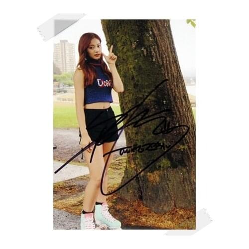 Signed TWICE Tzuyu autographed photo LIKEY Twicetagram 6 inches free shipping K-POP 112017