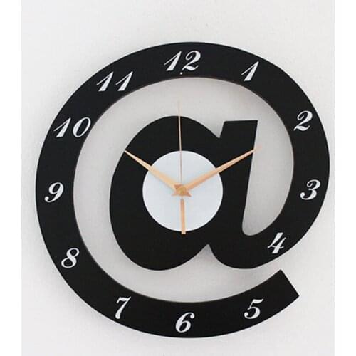 European Retro Wall Clock Vintage 12 Inch Digital Clocks Wall Home Decor Kitchen creative Wooden Watch Home Marij Uana Antik B48