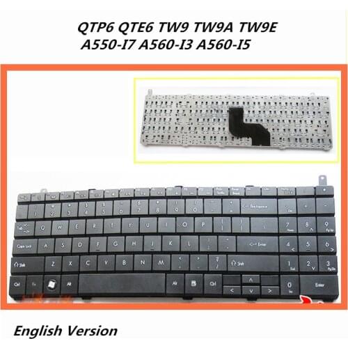 Laptop English Keyboard For Hasee QTP6 QTE6 TW9 TW9A TW9E A550-I7 A560-I3 A560-I5 notebook Replacement layout Keyboard