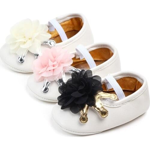 New Newborn Infant Baby Girls Crib Shoes Soft Sole Anti-slip Sneakers Bowknot Shoes Girl Baby Sandals Flat Shoes