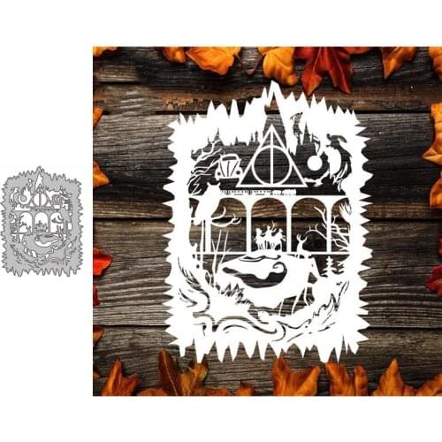 Metal Cutting Dies Forest Owl Rectangular panel Scrapbooking Paper Craft Punch Knife Embossing Art Cutter die