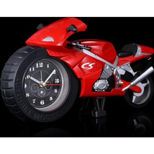 Cartoon Motorcycle Model Alarm Clock Motorbike Desktop Clock Time Keeper Without Batteries Home Decoration For Children Gift