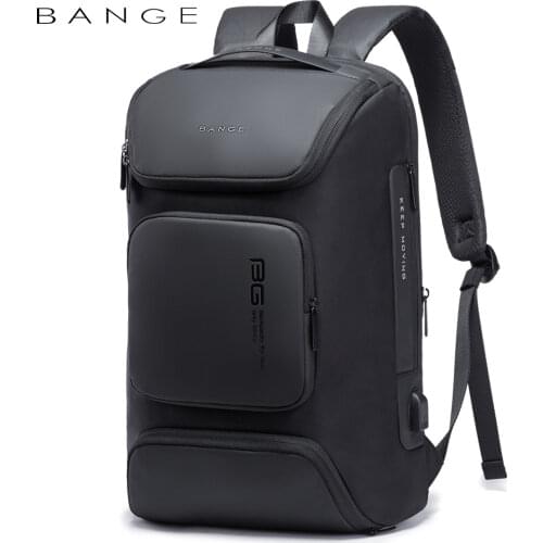 BANGE Fashion New Style Large Capacity USB Charging Backpack Wear-resistant Oxford Casual Travel Bag for Male Female Mochila