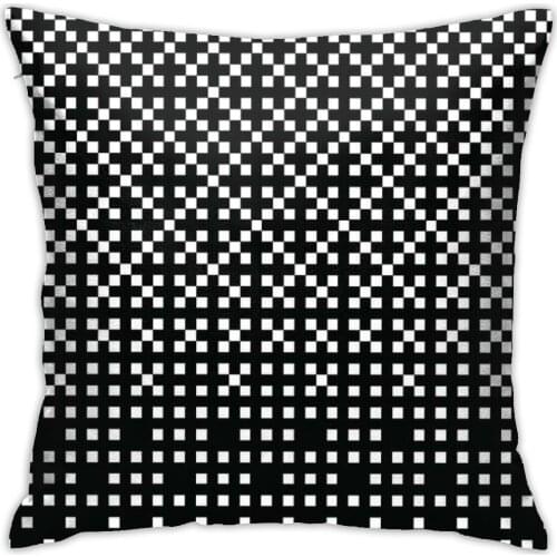 Natural Style Series Pillowcase Decoration Black And White Squares Car Pillowcase Home Cushion Cover 45x45cm