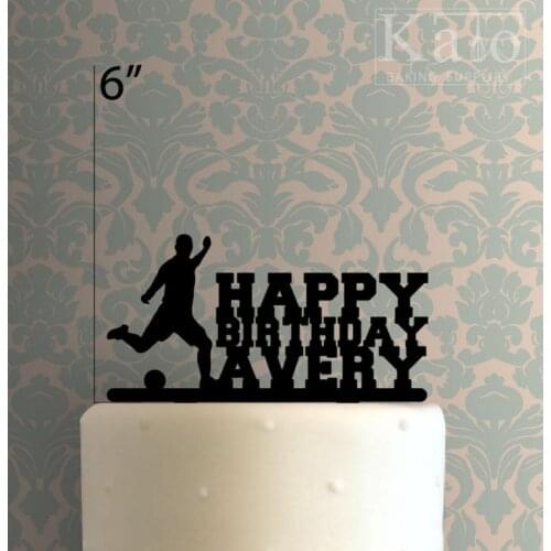 Custom Soccer Happy Birthday Cake Topper