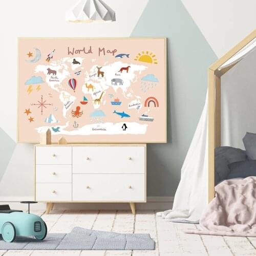 Lets Just Play Posters Nursery Wall Art Print Sun Cartoon Cloud Rainbow for Children Bedroom Canvas Picture Baby Room Painting