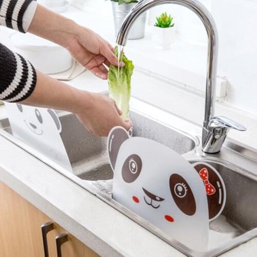 Anti Splash Water Baffle Board Water Guard Splatter Kitchen Sucker Sink Tool Cute Panda SCVD889