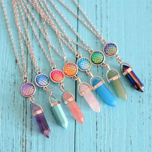 Blank sublimation necklaces pendants Hexagonal prism Bullet necklace pendant for women DIY custom jewelry gifts new style