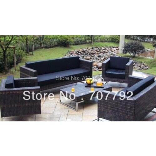Luxury Desgin Pennock 5-Pieced Outdoor Rattan Patio Sofa Set