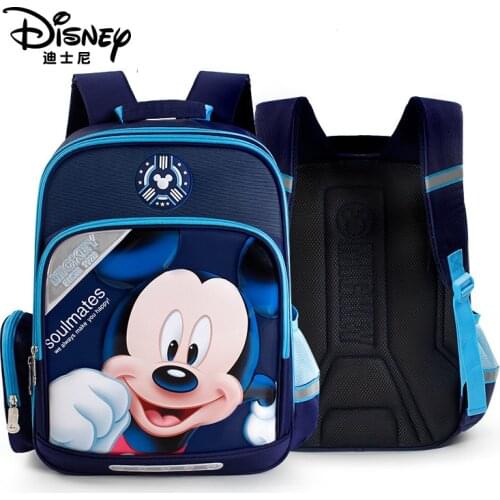 Disney Mickey Mouse Minnie Backpack Frozen Princess Elsa Shoulder Bag Cartoon Large Capacity Childrens Schoolbag Handbag