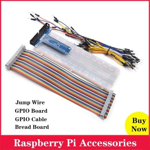 Raspberry Pi GPIO Extension Board + GPIO Cable + Bread Board + Jump Wire for Raspberry Pi 4 3 Model B 4B 3B for Orange Pi