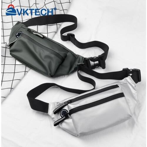 Waterproof Men Sport Running Waist Bag Reflective Zipper Fanny Belt Bum Money Phone Pouch Oxford Cloth Outdoor Casual Chest Pack
