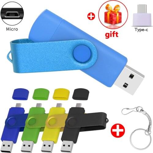 High Speed Micro OTG USB Flash Pen Drive 2.0 DIY Logo Use Pendrive 4gb 8gb 16gb 32gb 128mb memory stick business/wedding gifts
