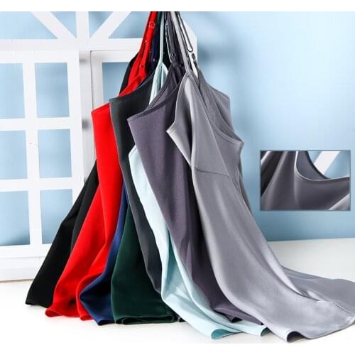 92.1% Pure Silk Camisole Women Top Real Mulberry Charmeuse Natural V Neck Basics office Casual Tops