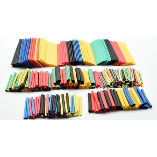 127/164/328/pack Polyolefin Assorted Heat Shrink Tubing Insulation Shrinkable Tube Wrap Wire Cable Sleeves Set 8 Size Multicolor