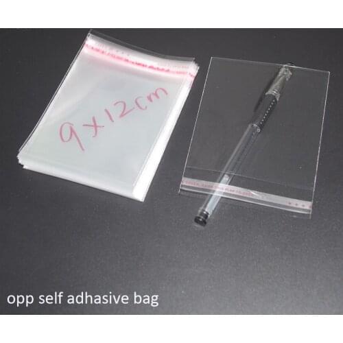 2018 300pcs Resealable Bopp/poly/ Cellophane Bag 9x12 (9+3)cm Transparent Opp Gift Bags Plastic Packaging Self Adhesive Seal