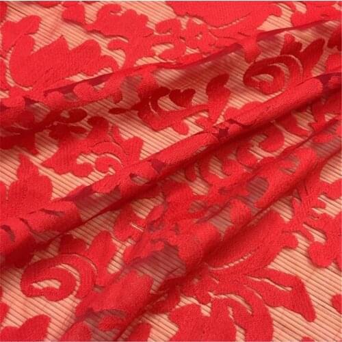 3YardsX 120cm Maple models organza embroidered lace series womens fashion organza lace fabric multicolor MF0003