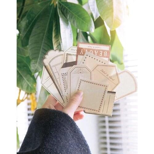 35pcs Retro Border Dialog Box Message Note Paper Hand Account Collage Material Paper Celebrating Christmas DIY Memo Pads