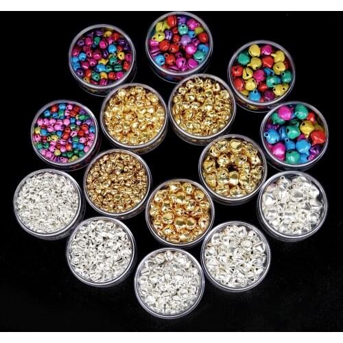 50-300Pcs Small Jingle Bells Aluminum Loose Beads Small For Festival Party Decoration/Christmas Tree Decoration/DIY Crafts Acces