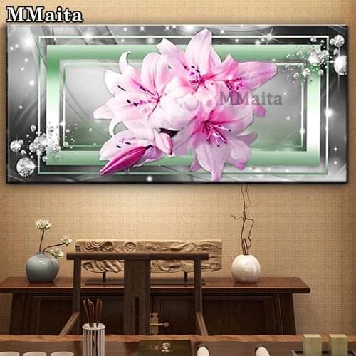 5d Diy Diamond Painting Orchid Pink flower diamond painting cross stitch mosaic embroidery diamond round square stones GG5645